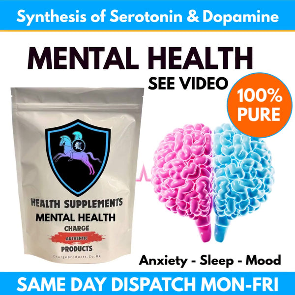 Mental Health Capsules 750mg|Magnesium Glycinate & B3 Nicotinamide Supplement