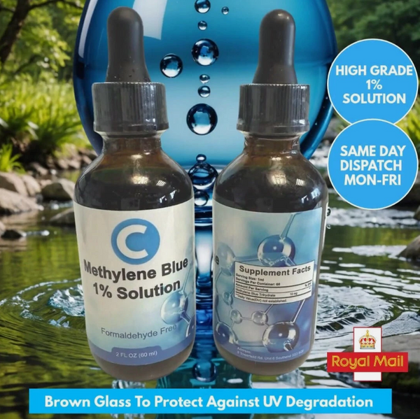 Methylene Blue 1% Drops High Purity 60ml Cognitive Enhancement & Nootropic
