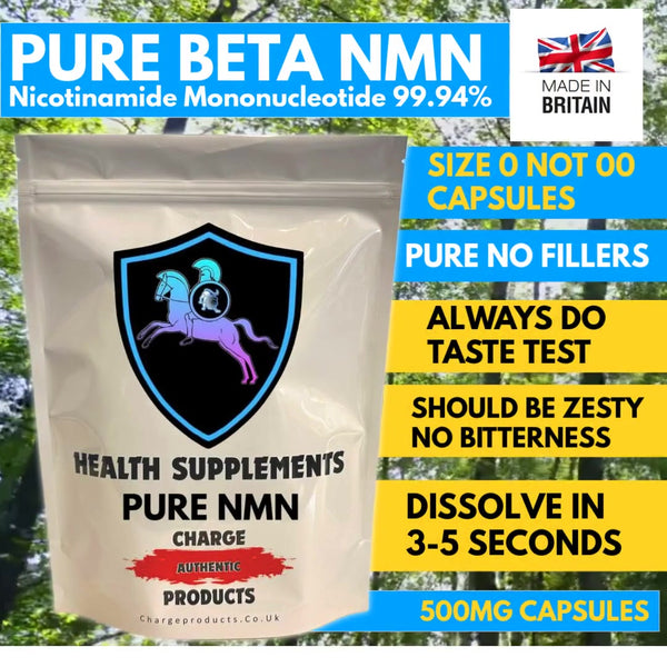 Pure NMN 500mg Capsules | Boost NAD |Energy & Longevity Supplement | Charge Products