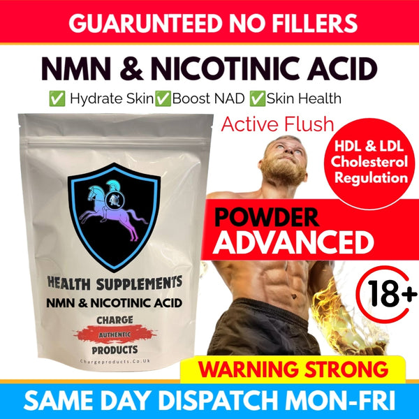 NMN & Niacin Capsules 500mg | Boost NAD+ Regulate Cholesterol & Hydrate Skin