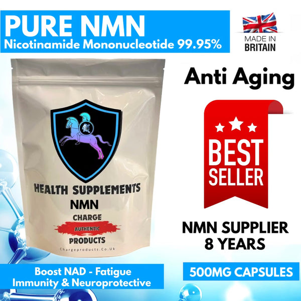 Pure NMN 500mg Capsules | Boost NAD |Energy & Longevity Supplement | Charge Products