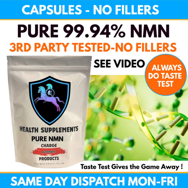 Pure NMN 500mg Capsules | Boost NAD |Guaranteed Pure NMN Supplement | Charge Products
