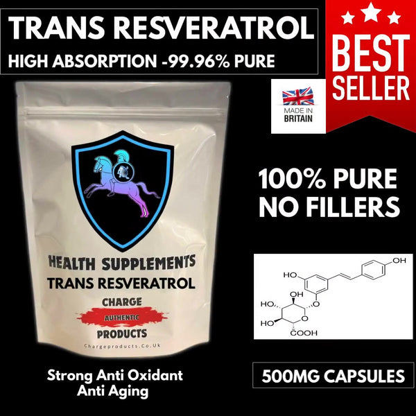 Trans Resveratrol 500mg Capsules | Anti Aging Supplement