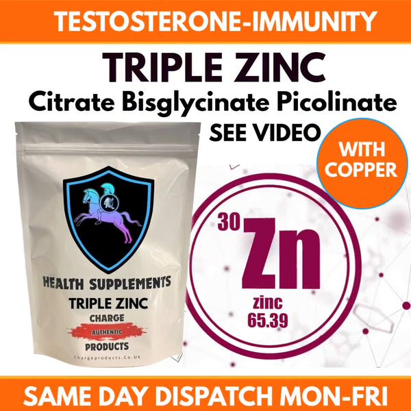 Triple Zinc & Copper Tablets | Hormone & Immunity Supplement