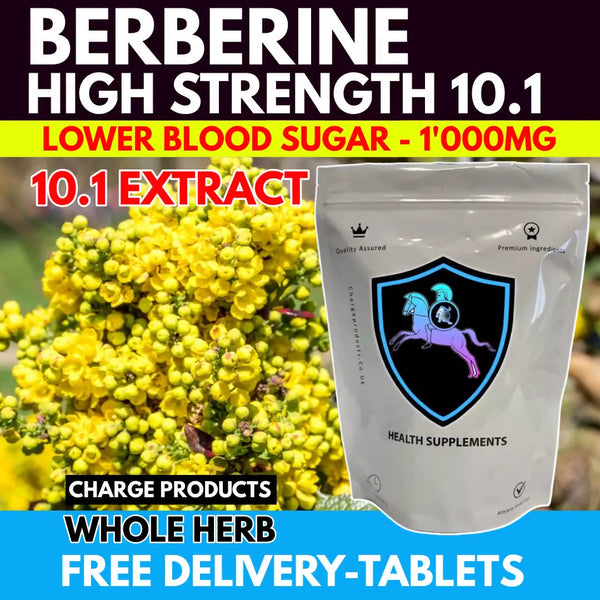 Berberine Tablets - Lower Blood Sugar and Cholesterol Health