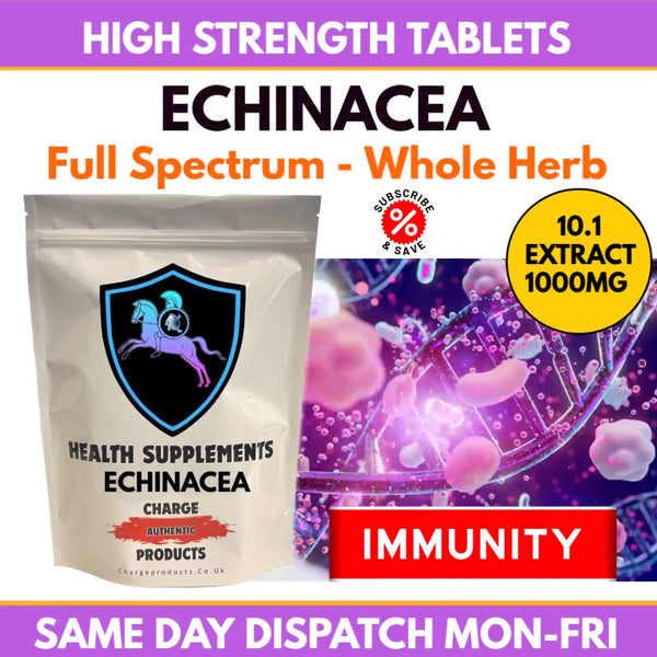 Echinacea 1000mg Tablets | Boost Immunity Cold & Flu Relief Supplement