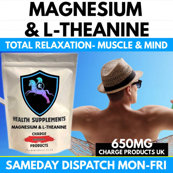 Magnesium & L-Theanine 650mg Capsules | Relax Muscles | Calm Mind Improve Sleep