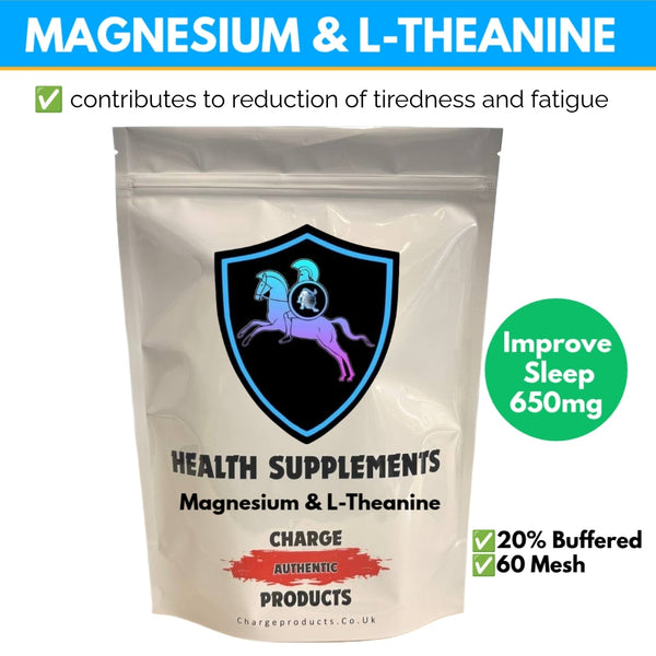 Magnesium Glycinate &  L-Theanine 650mg Capsules | Relax Muscles | Sleep Supplement