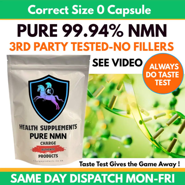 Pure NMN 500mg Capsules | Boost NAD |Energy & Longevity Supplement | Charge Products