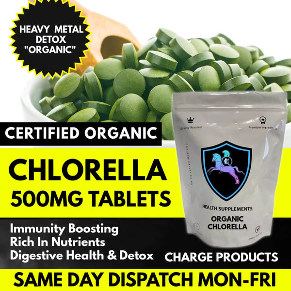Organic Chlorella Tablets |Cracked Cell Wall Chlorella 500mg Tablets
