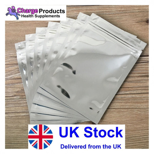 Silver  Aluminum Foil Packing Bags Ziplock 20cm x 12cm