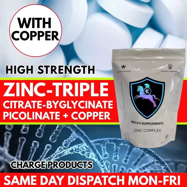 Triple Zinc & Copper Tablets | Hormone & Immunity Supplement