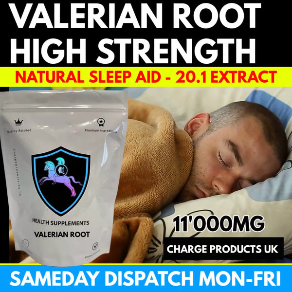 Valerian Root Extract Capsules | High Strength Sleeping Supplement | Stress Anxiety Relief.